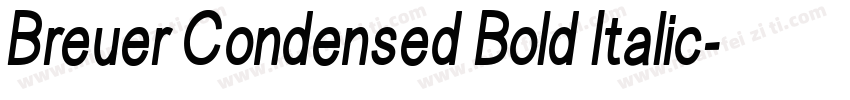 Breuer Condensed Bold Italic字体转换